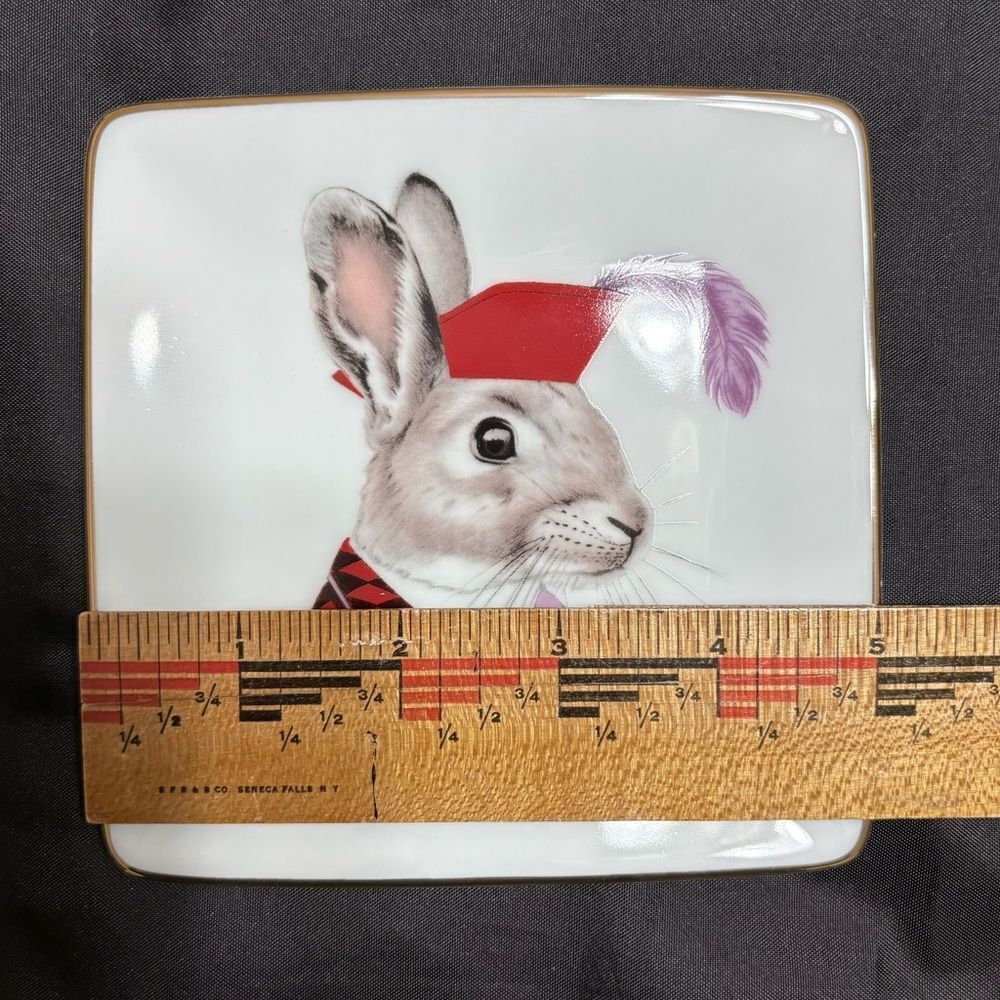 Galison Berkley Beastiary Jack Rabbit Design Square Tray NIB - Picture 9 of 10